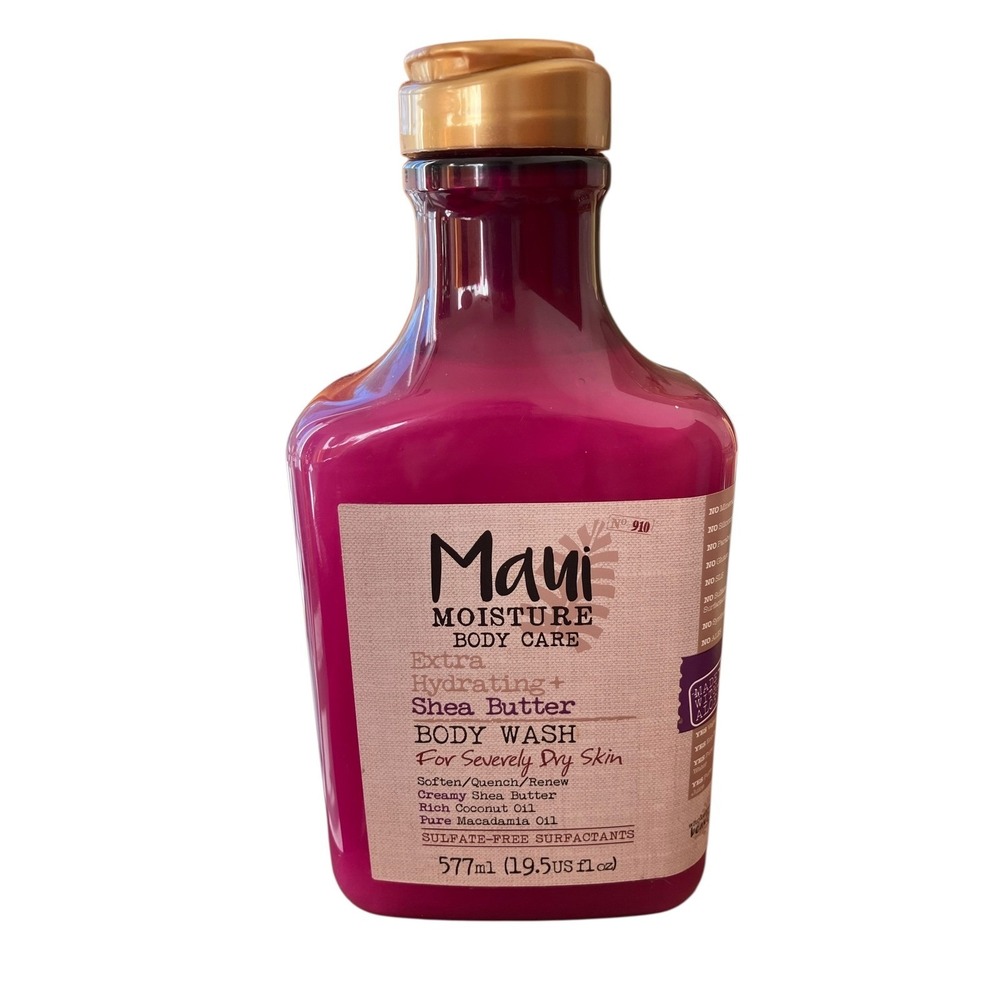 Maui Moisture Extra Hydrating Shea Butter Body Wash Severely‎ Dry Skin 19.5oz